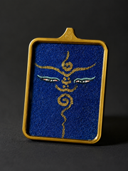 Hand-Painted Tibetan Buddha Eyes Thangka Amulet