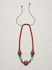 Handmade Tibetan Vintage Red Beaded Necklace