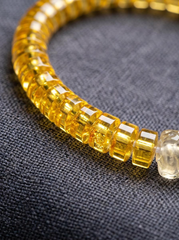 Tibetan 3-Eyed Dzi & Citrine Wealth Bracelet