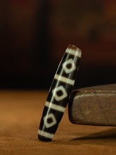 Tibetan Pure Cinnabar Vajra Nine-Eye Dzi Amulet Necklace