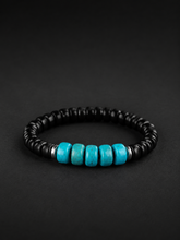 Vintage Tibetan Turquoise & Coconut Shell Bracelet