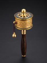 Authentic Tibetan Brass Handheld Prayer Wheel
