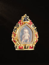 Wealth Protection Power Black Jambhala Gau Box Silver Statue