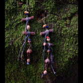 Sacred Guardian Protection Earrings with Natural Jade & Silver