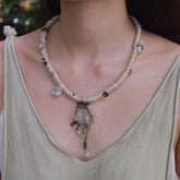Healing Clarity White Crystal Necklace