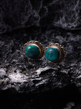 Turquoise Serenity Earrings – Sterling Silver & Raw Stone