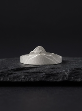 Mount Kailash 925 Silver Couple Ring | Authentic Tibetan Jewelry