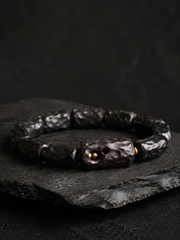 Hand-Carved Vintage Ebony Wood Tibetan Zen Bracelet