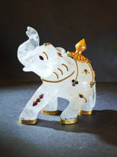 Lucky Elephant Clear Quartz Prosperity Ornament