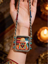 Hand-Painted Tibetan Thangka Amulet Pendant Necklace