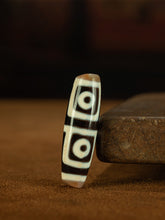 Tibetan Rare Pure Cinnabar Dzi Bead Four-Eye Necklace