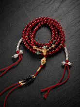 Premium Tibetan Cinnabar Mala Wrap Bracelet & Necklace