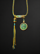 Hand-Painted Green Tara Tibetan Amulet Necklace