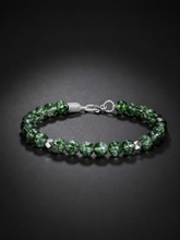 Unisex Green Phantom Quartz & 925 Silver Bracelet