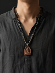 Handmade Tibetan Tsa Tsa Clay Amulet Necklace