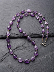 Himalayan Artisan Raw Amethyst Crystal Necklace