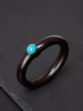 Authentic Tibetan Black Vine & Turquoise Bracelet