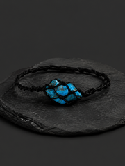Tibetan Raw Turquoise Hand-Woven Adjustable Bracelet