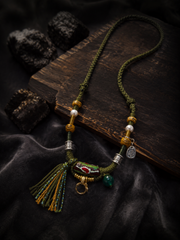 Handmade Tibetan Woven Necklace Cord with Universal Pendant Clasp