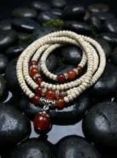Authentic Tibetan Bodhi Seed & Agate Bracelet