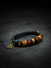 Vintage Multicolor Tiger Eye Tibetan Bracelet