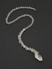 Tibetan White Crystal Wrap Bracelet & Necklace