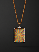 Tibetan Rainbow Thangka Pendant Hand-Woven Necklace