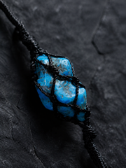 Tibetan Raw Turquoise Hand-Woven Adjustable Bracelet
