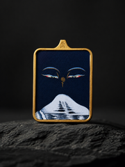 Tibetan Hand-Painted Mount Kailash Thangka Amulet