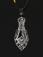 Tibetan Clear Quartz Manjushri Wisdom Sword Pendant