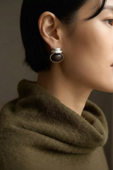 Tibetan Elegance 925 Silver Stud Earrings