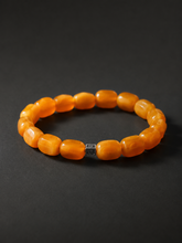 Natural Beeswax Amber Irregular Bead Tibetan Bracelet