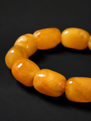 Natural Beeswax Amber Irregular Bead Tibetan Bracelet