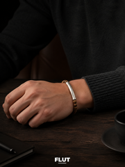 Tibetan Agarwood & Matte Silver Zen Bracelet