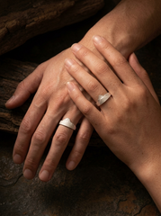 Mount Kailash 925 Silver Couple Ring | Authentic Tibetan Jewelry