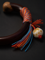 Authentic 8mm Tibetan Blood Vine Bracelet with Woven Rope