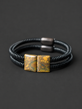 Vintage Tibetan Agate Stone Double Wrap Bracelet