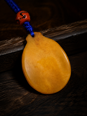 Tibetan Yak Bone Carved Jiugong Bagua Amulet Pendant