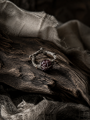 Handmade Raw Crystal Braided Adjustable Ring