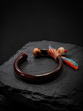 Authentic 8mm Tibetan Blood Vine Bracelet with Woven Rope
