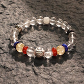 Wisdom Healing Vairocana Clear Quartz Buddha Bracelet