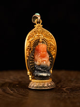 Wealth Guardian Agate Dzi Yellow Jambhala Necklace