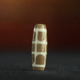 Tibetan Antique Light-Toned Great Transformation Net Dzi Bead Necklace from Tibet