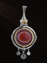 Wisdom Manjushri Red Agate Eye Necklace