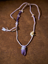 Soft Light · Amethyst Handwoven Necklace