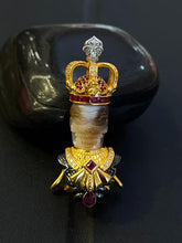 Wisdom Necklace Agate Carving Śmaśāna-Adhipati 925 Silver and Amethyst Inlay Handcrafted