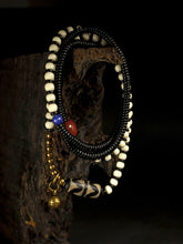 Sacred Wisdom Bracelet with Dzi Bead, Ebony & Deer Bone