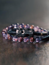 Spirit Veil Amethyst & Ebony Wood Bracelet
