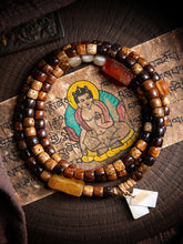 Star Moon Bodhi Aged Seed Mala Bracelet - Men’s Edition