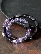 Shadowguard Rhythm Amethyst & Ebony Bracelet